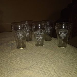 Genuine medium sized Coca-Cola glasses